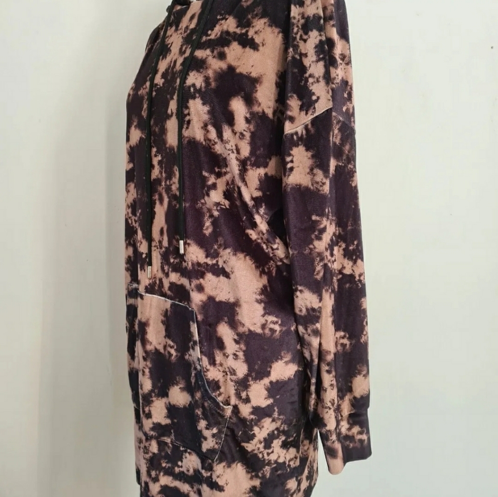 Topshop black camel hoodie size 8 oversize hooded top mini dress sweatshirt NWT - Picture 3 of 7